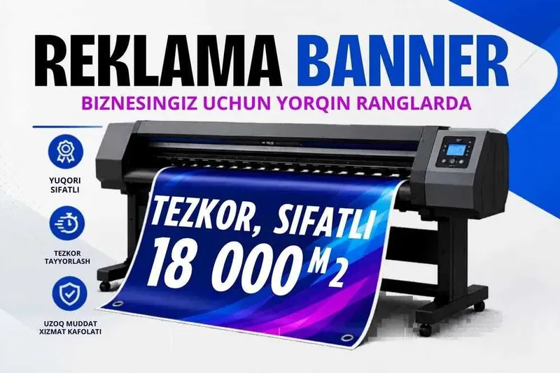 Reklama Banner !!! Tez va arzon narxlarda | Баннер печать BANER БАНЕР
