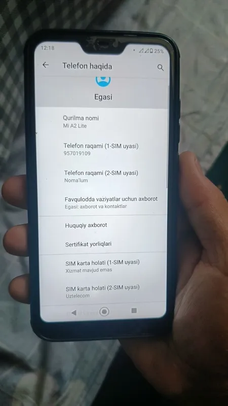 Mi a2 lite hamma joyi radnoy xotirasi 32 7