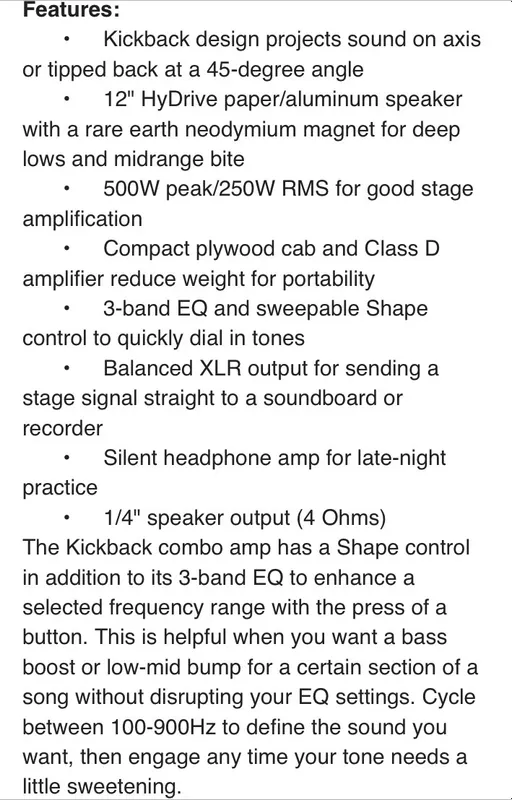 Басовый комбоусилитель Hartke Kickback KB 12 — фото 3