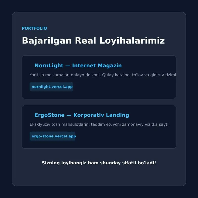 Sayt yaratish xizmati | Biznes uchun zamonaviy vebsaytlar 5