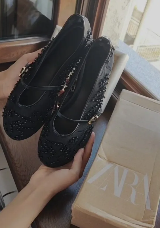 Женские балетки бренда Zara, размер 40.