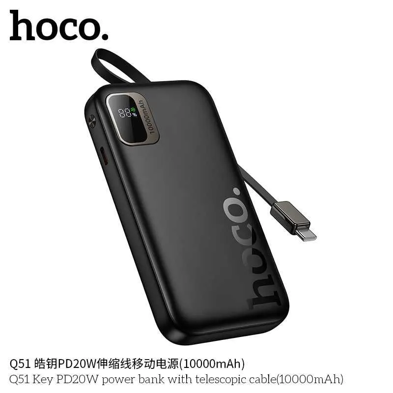 Hoco Q51 Key QC3.0 22.5W+PD20W 10000mAh Power Bank for iPhone 16 17 — фото 3