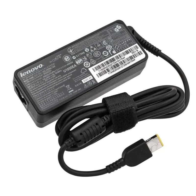 Блок питания для ноутбуков/пк Lenovo 20v3.25a Flat/USB/Square зарядка