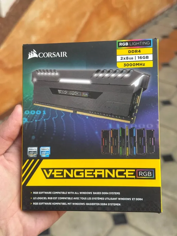 ddr4 ozu ram Corsair Vengeance RGB 8Gbx2 16Gb 3000Mhz Cl16 Radiator — фото 2