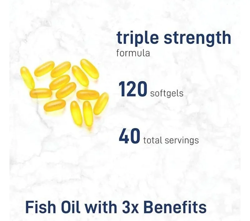 Omega 3,омега 3,fish oil ultra, 120 kaps, triple strength, EPA DHA — фото 2