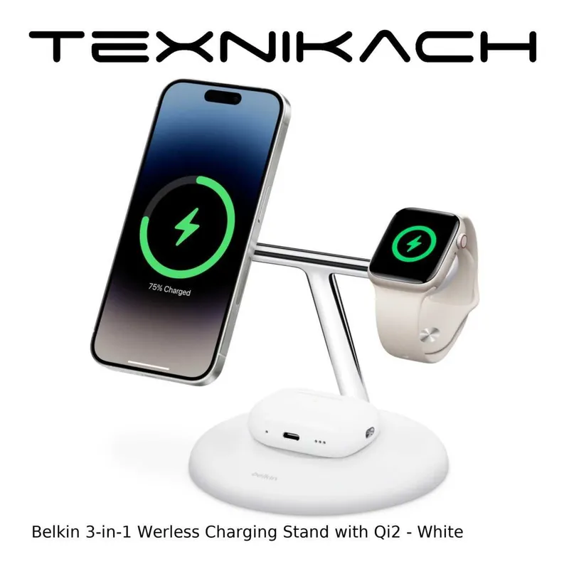 Новый Belkin Magnetic Wireless Charging Stand with Qi2 Доставка