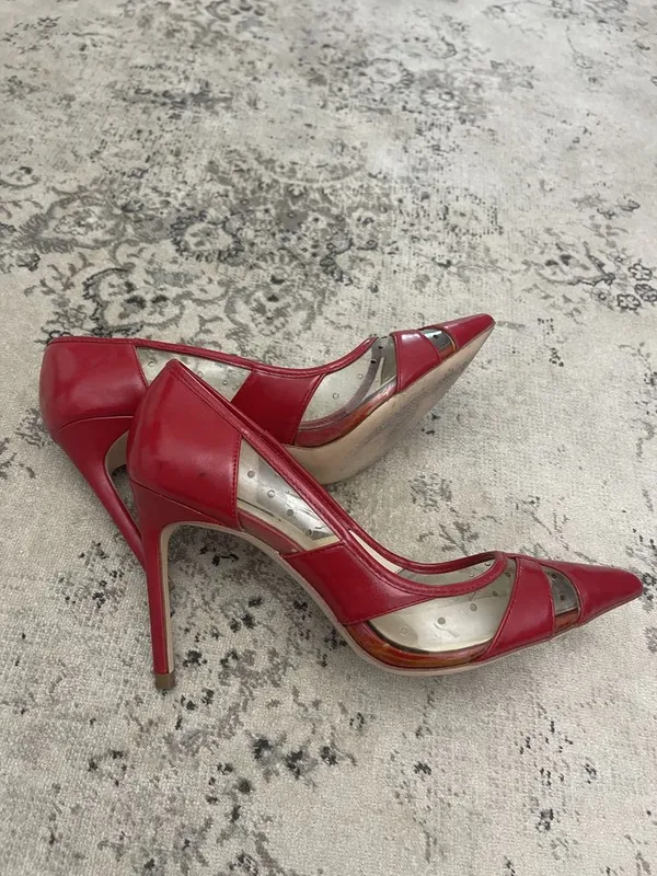 Туфли лодочки красного цвета Zara 38 — фото 1