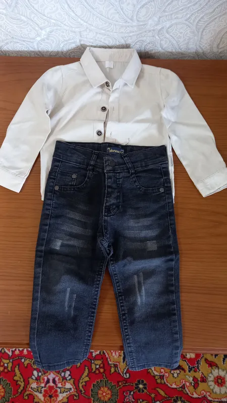 Турецкая рубашка и джинсы для мальчика 1-2 лет