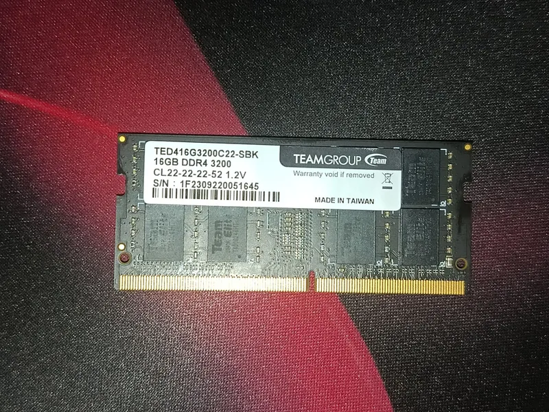 Оперативная память для ноутбука 16gb DDR 4 3200mhz Team group 1 Оперативная память для ноутбука 16gb DDR 4 3200mhz Team group 1