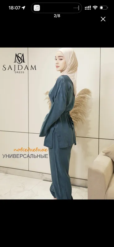 Двойка для женщин на лето для тех, кто носит хиджаб 1