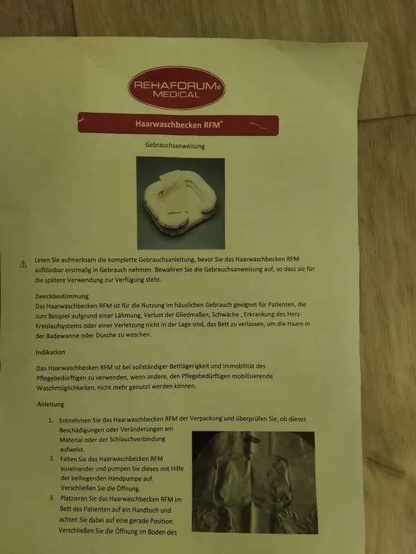 Надувная мойка для головы RFM, Германия — фото 2