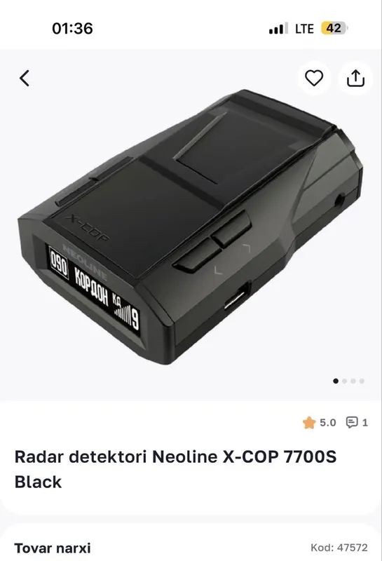 Radar optom narxlarda Neoline X-COP 7700S Black 2 yil kafolat Radar optom narxlarda Neoline X-COP 7700S Black 2 yil kafolat