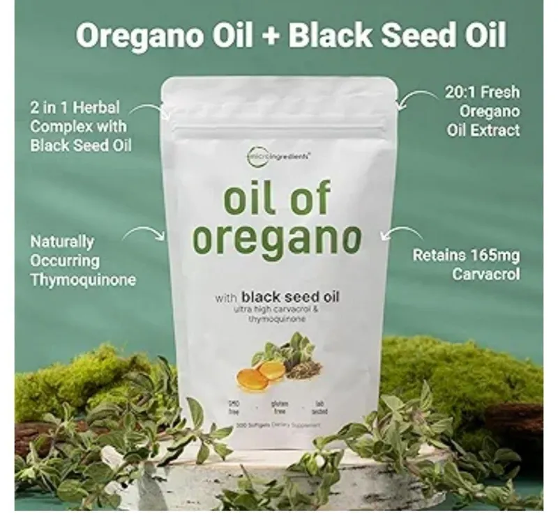 Oil of oregano 300 kap, масло орегано, qora sedana yogi, black seed oi — фото 2