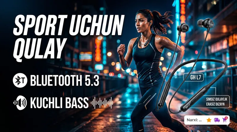 GH L7 Bluetooth Sport Quloqchin — фото 1