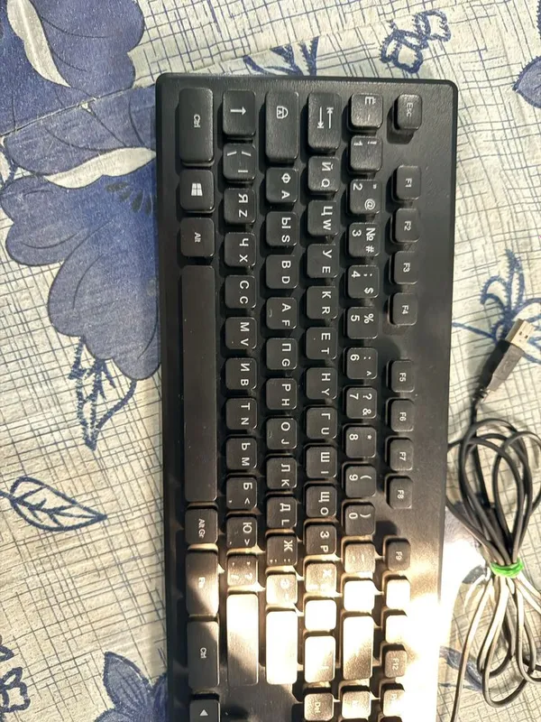 Klaviatura kuk podsvetkali kompyuter uchun USB kabellik — фото 3