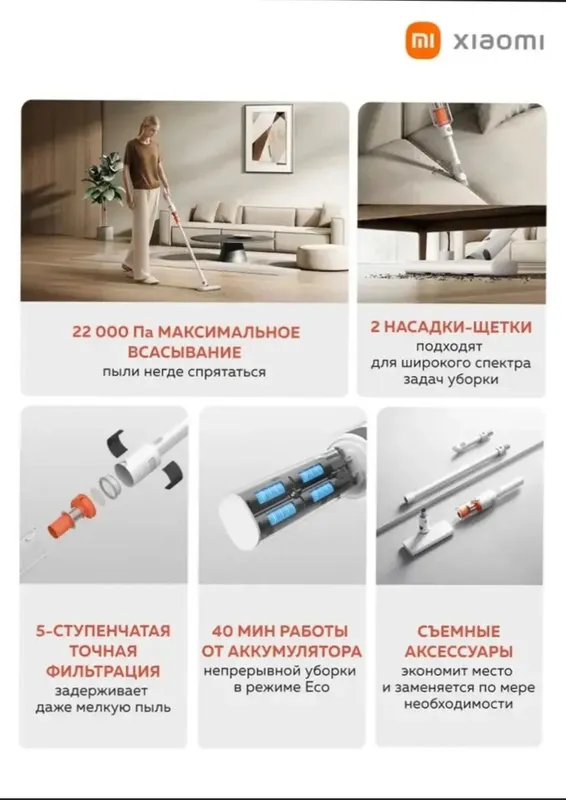 Беспроводной вертикальный пылесос Xiaomi  P30