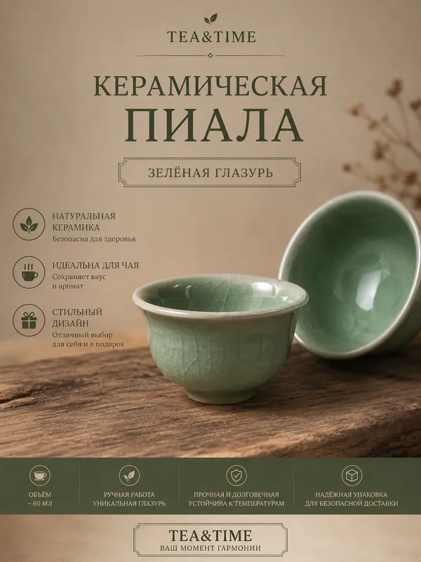 Керамические китайские чайные пиалы набор 10 шт 1 Керамические китайские чайные пиалы набор 10 шт 1