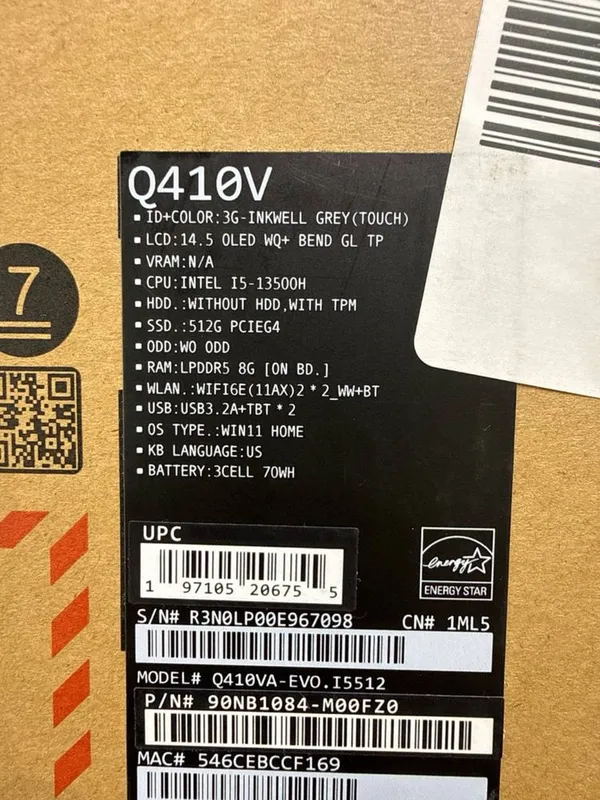 Asus ZenBook Q410 i5-13500H/8/512/14.5 OLED 2.8K 6