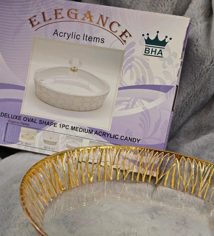 Elegance Acrylic Items konfet yoki mevalar uchun akril idish Elegance Acrylic Items konfet yoki mevalar uchun akril idish
