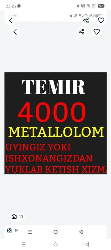 Metallom olamiz Metallolom b/u.