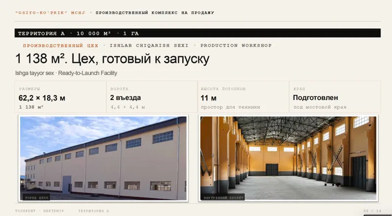 Производственный комплекс 3 цеха на 1,5 Гектарах 8