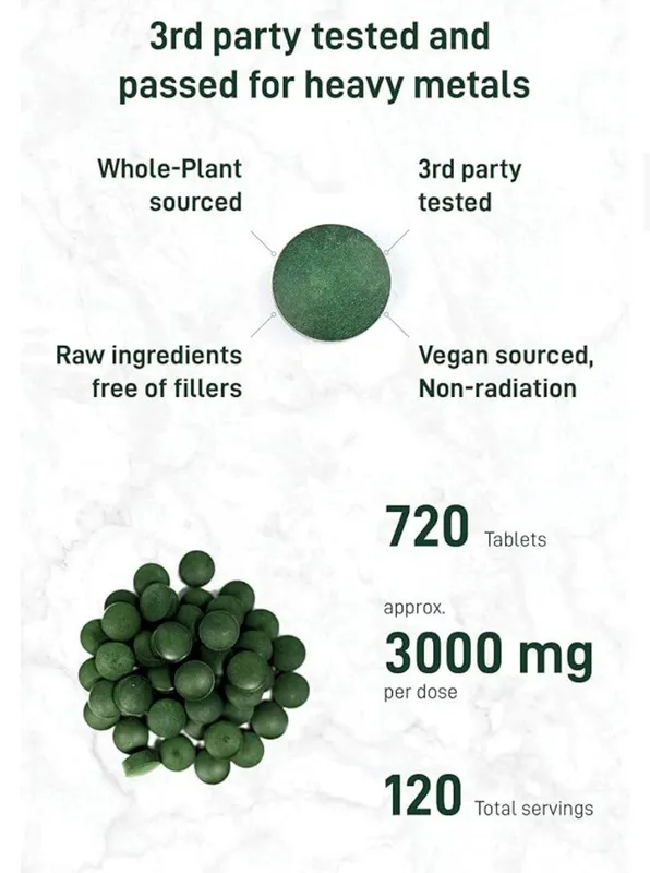 Spirulina chlorella, 720 tabs,chlorofresh,хлорелла — фото 2