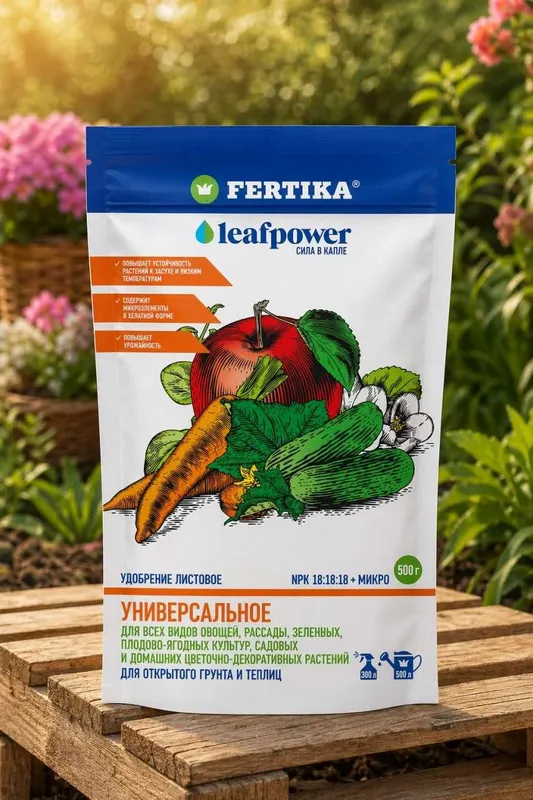 Удобрение листовое универсальное Fertika Leaf Power (500 г) Удобрение листовое универсальное Fertika Leaf Power (500 г)
