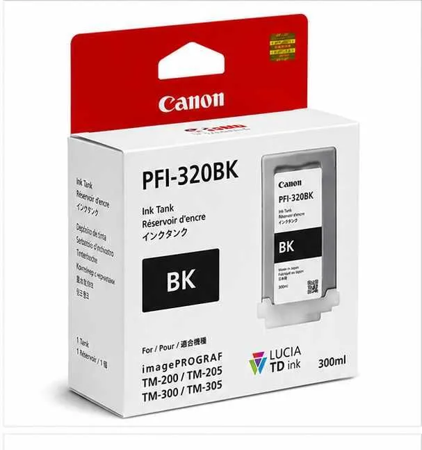 ! Картридж Canon PFI-320BK Black для imagePROGRAF TM-200/TM-300 — фото 1