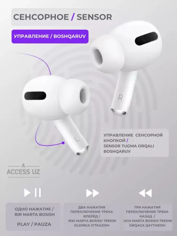 Simsiz quloqchinlar Air Pods Pro, Android va IOS