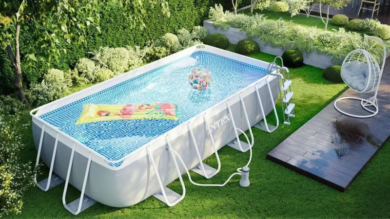 Каркасный бассейн INTEX 488x244x107 Karkasniy basseyn Stoyka baseyin