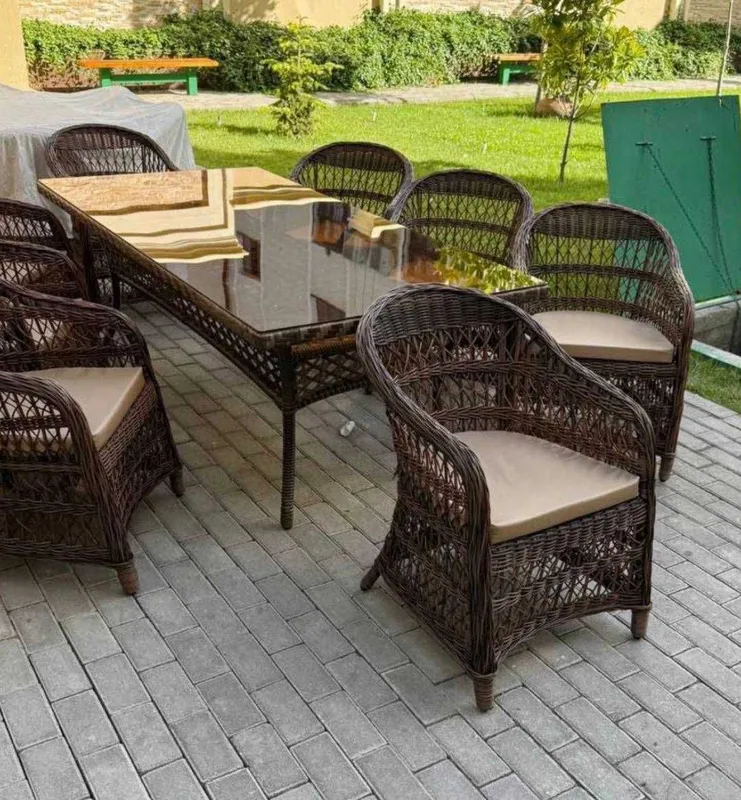 Rotang stol stul Hovli bog" terassa uchun kafe mebeli dachaga mebel — фото 1