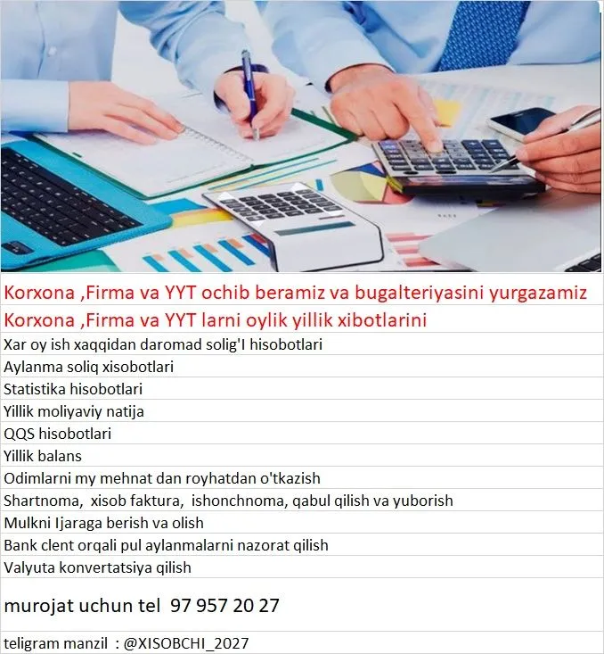 Bugalteriya xizmati Bugalteriya xizmati