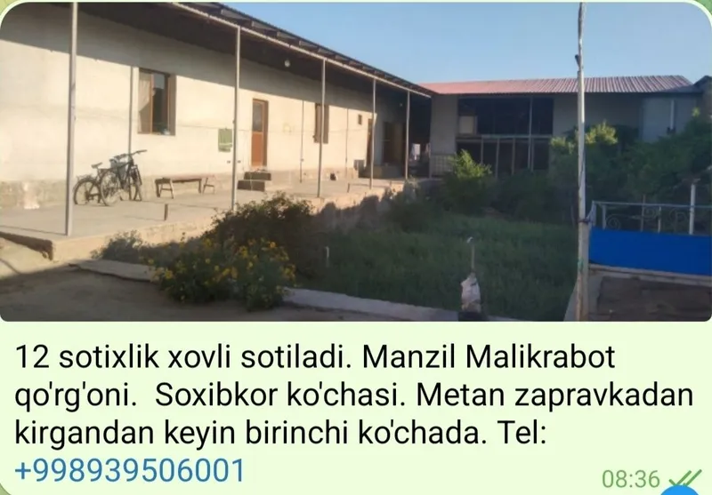 Xovli sotiladi 12 sotix