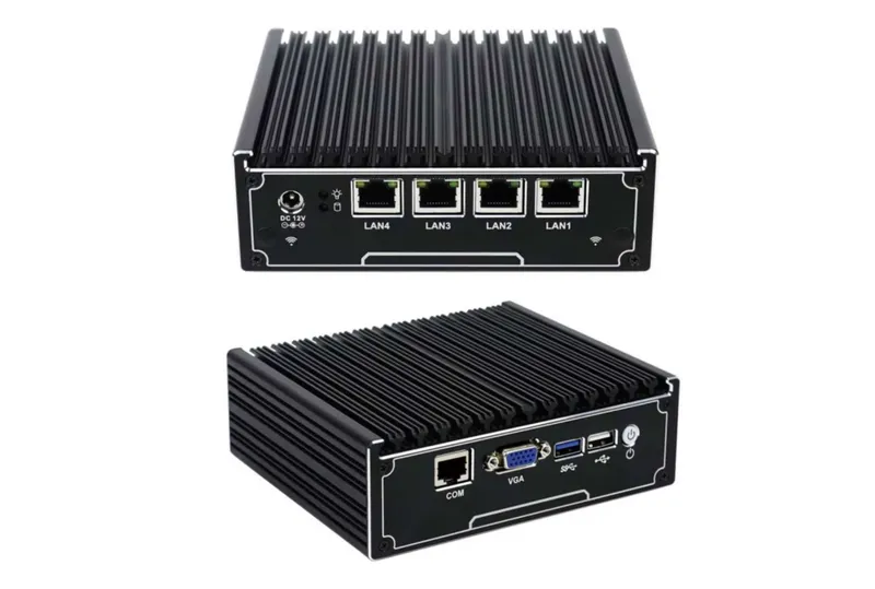 Новый Бесшумный Мини-ПК/Сервер с 4 LAN и SIM-слотом