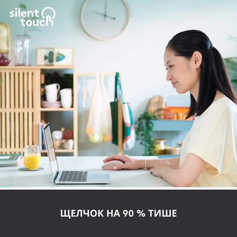 Мышь беспроводная Logitech M650, розовая — фото 7