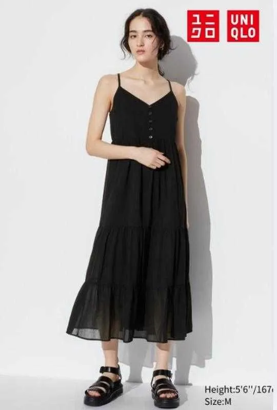 Новое летнее Платье UNIQLO Crinkle Cotton Camisole L раз Достав Беспл — фото 1