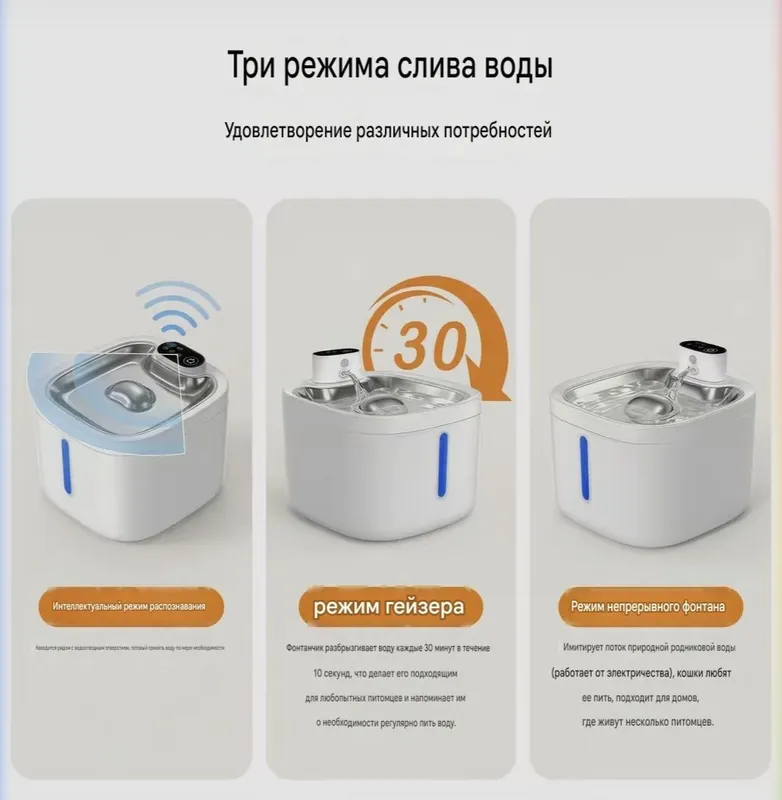 Фонтанчик-поилка из нержавеющей стали для питомцев (3.5 л) — фото 1