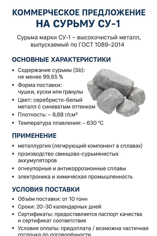 Сурьма СУ1 в Узбекистане