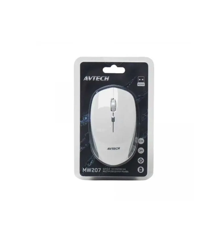 ! Mouse AVTECH | MW207 | Simsiz | white+gray QQS bilan narx 3