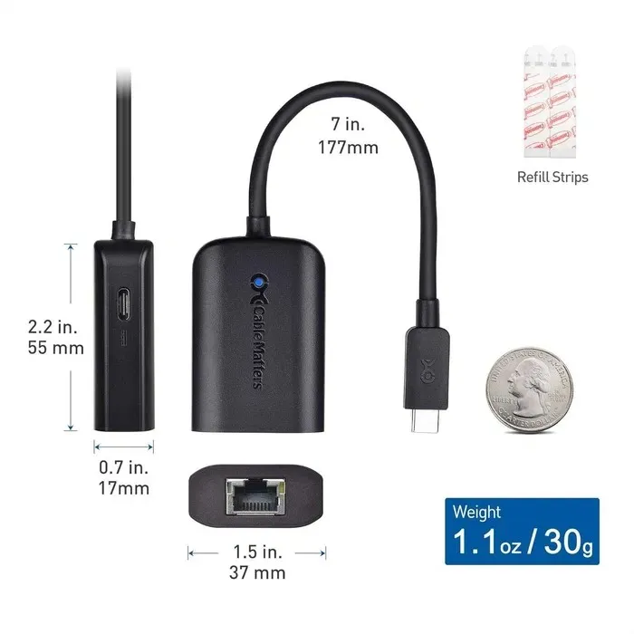 Cable Matters USB-C to Gigabit Ethernet Adapte — фото 5