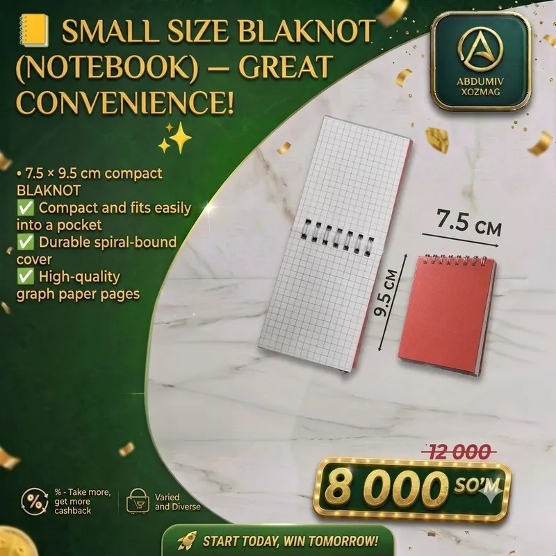 KICHIK HAJMLI BLAKNO'T — KATTA QULAYLIK BO'LADI 3 KICHIK HAJMLI BLAKNO'T — KATTA QULAYLIK BO'LADI 3