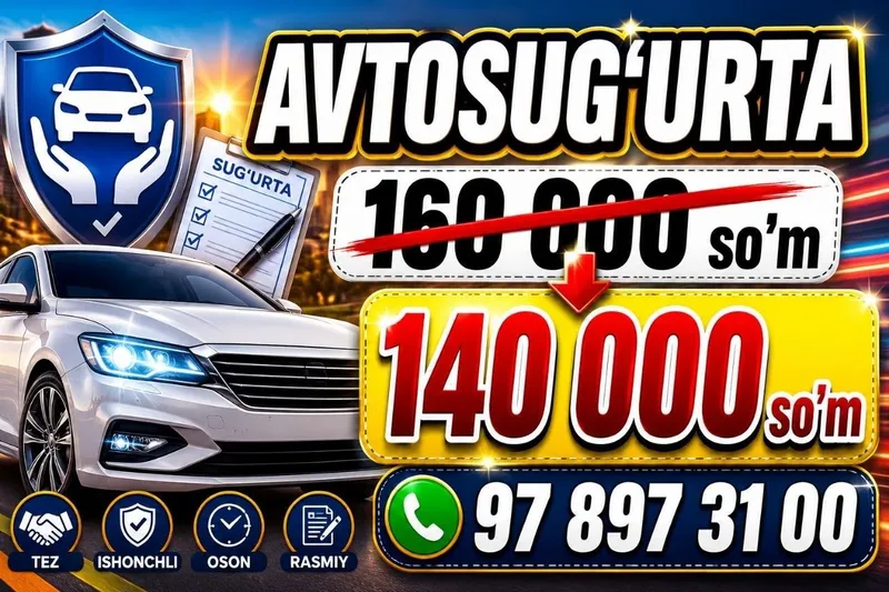 Avtosug'urta barcha turdagi avtomashinalar uchun — фото 1