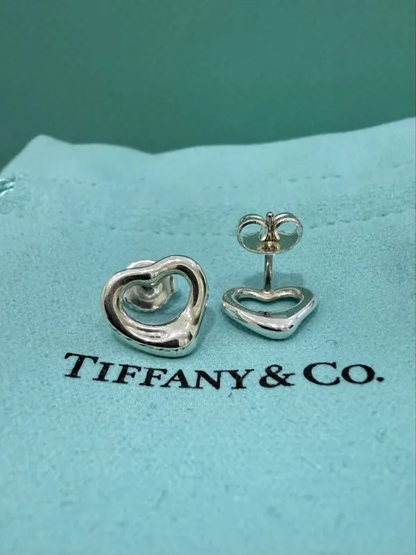 NEW Серьги Tiffany & Co Elsa Peretti Open Heart 600201 — фото 1