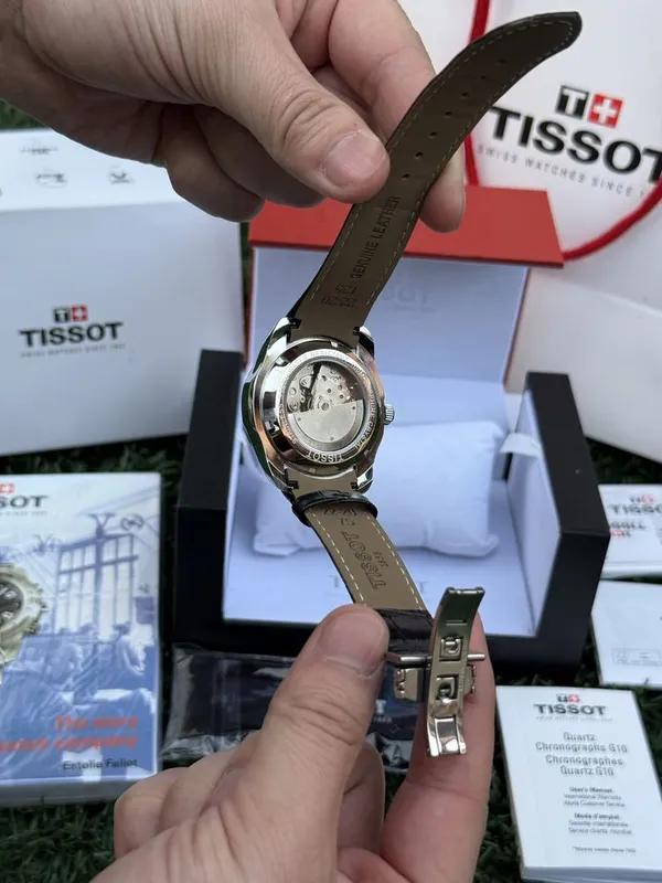 Мужские часы Tissot, кожанный ремешок, премиальные механические часы — фото 7