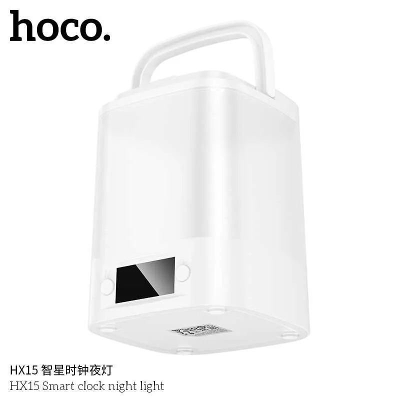Hoco HX15 Smart Ночник с часами и регулировкой света — фото 5