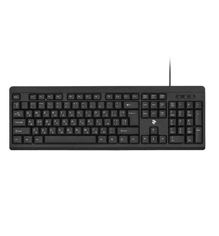 Клавиатура проводная 2E KS108 USB Black