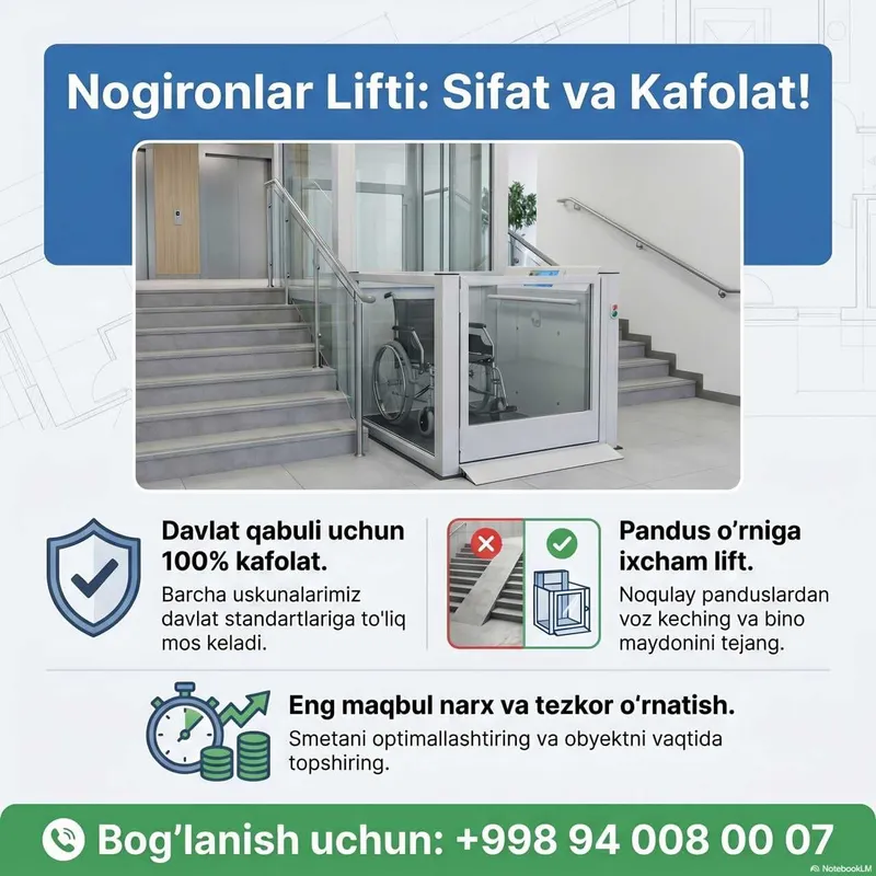 Yangi binoingiz uchun nogironlar lifti kerakmi?