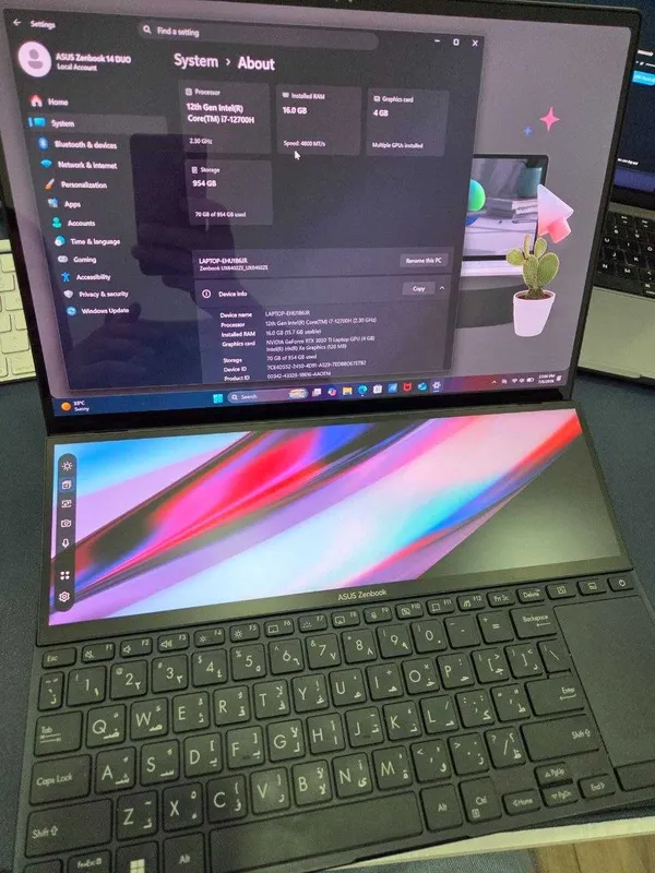 ASUS Zenbook Pro 14 Duo OLED i7-12700H / RTX 3050 Ti / 16GB / 1TB SSD ASUS Zenbook Pro 14 Duo OLED i7-12700H / RTX 3050 Ti / 16GB / 1TB SSD