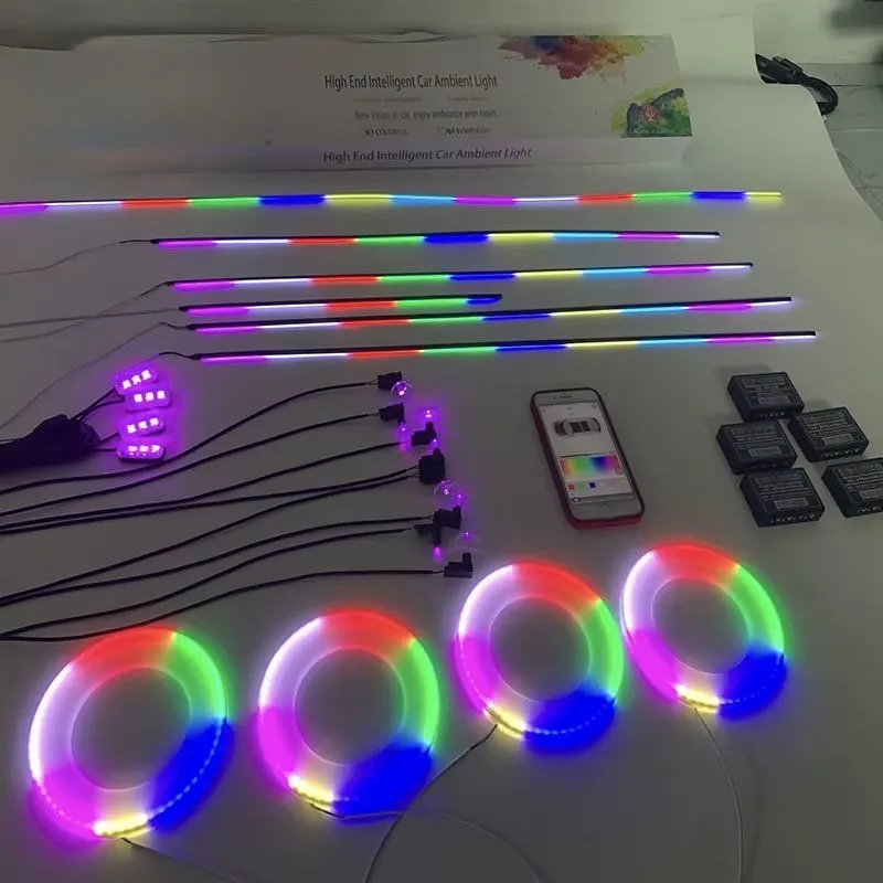 Салон подсветка RGB универсал любой мошинага тушади 22 та деталь бор 1
