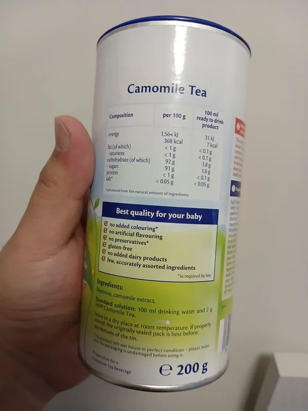 boyalar uchun ramashka choyi 4 oylikdan 2